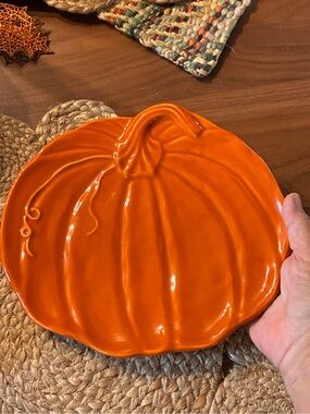 Pottery Barn pumpkin salad or appetizer plate